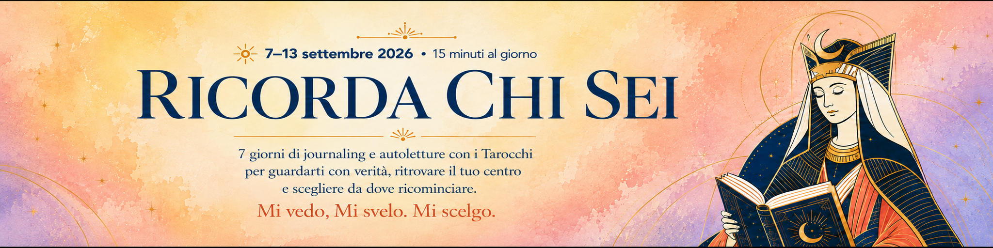 Ricorda chi sei, seconda edizione dal 7 al 13 settembre 2026: sette giorni di journaling e autoletture con i Tarocchi